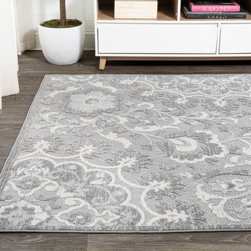 Lucena Modern Medallion High-low Indoor/outdoor Area Rug